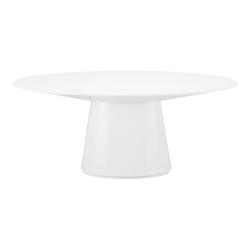 OTAGO OVAL DINING TABLE WHITE by Moes Home