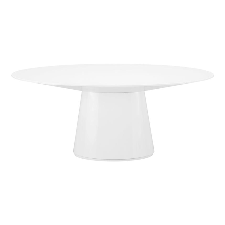OTAGO OVAL DINING TABLE WHITE by Moes Home