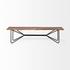 Papillion III 66x18 Natural Solid Wood and Iron Dining Bench by Mercana