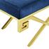 Bendel Velvet Performance Velvet Bench In Gold Navy by Modway Furniture