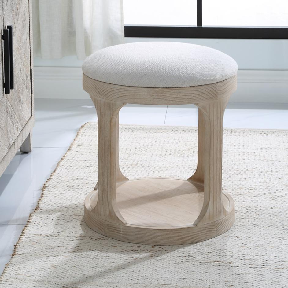 Dennen Oak Ottoman by Uttermost