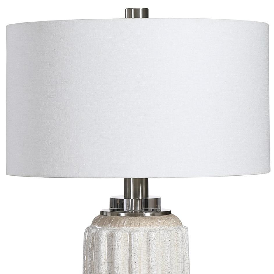 Azariah White Crackle Table Lamp by Uttermost