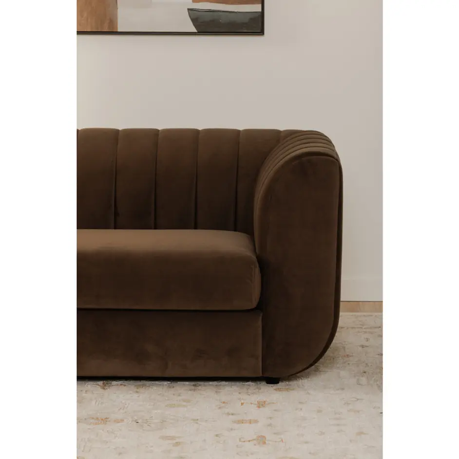 Rosy Sofa Dark Brown by Moes Home