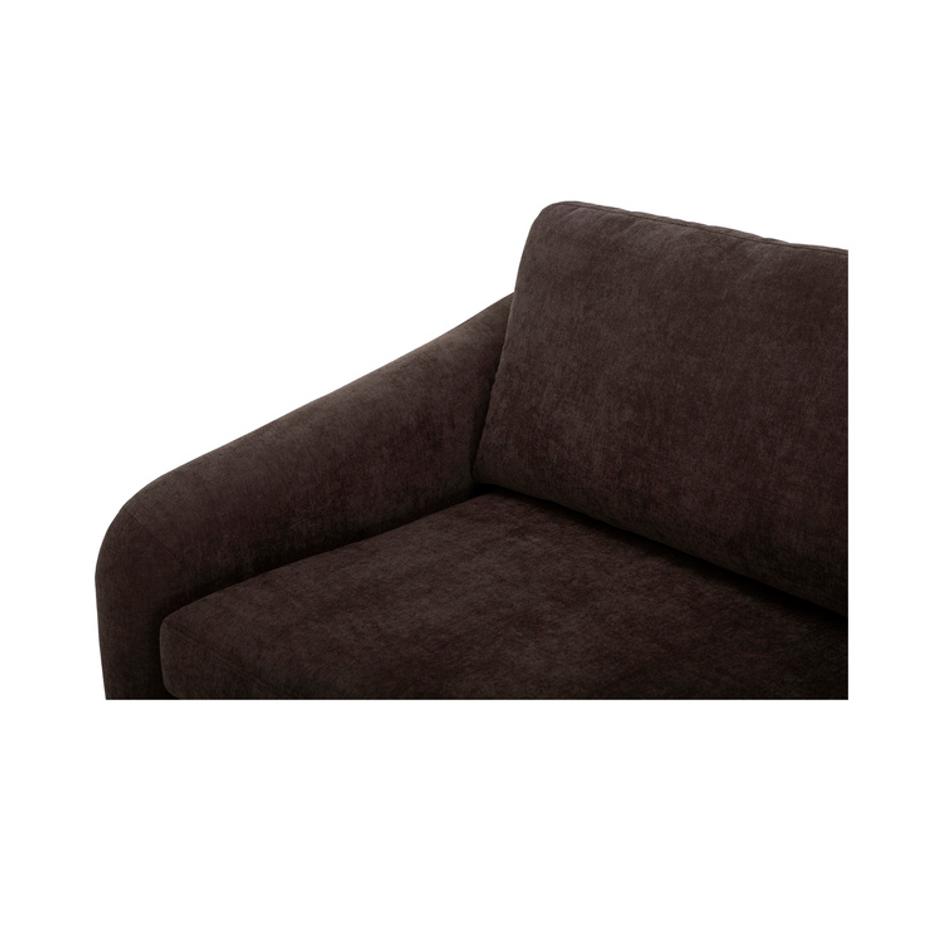 Quinn Sofa Dark Brown by Moes Home