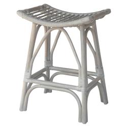 Imari Rattan Counter Stool In Gray White Washed  by New Pacific Direct