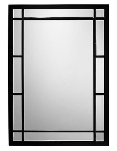 Chelsea Iron Rectangle Wall Mirror, Black by Jamie Young