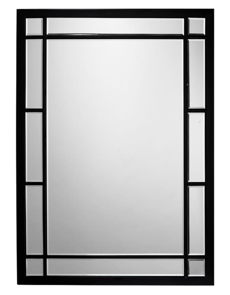 Chelsea Iron Rectangle Wall Mirror, Black by Jamie Young