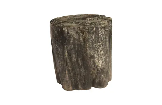 Black Wash Stool, Round by PHILLIPS COLLECTION