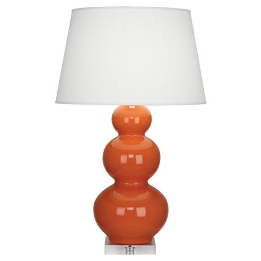 Pumpkin Triple Gourd Table Lamp by Robert Abbey