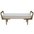 Waylon Modern Ivory Bench by Uttermost