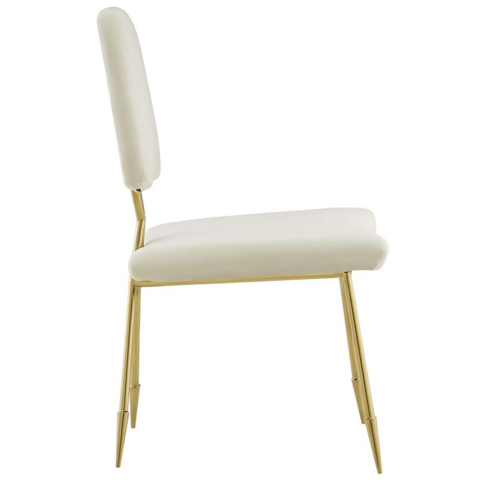 Snyder Performance Velvet Dining Side Chair In Ivory by Modway Furniture