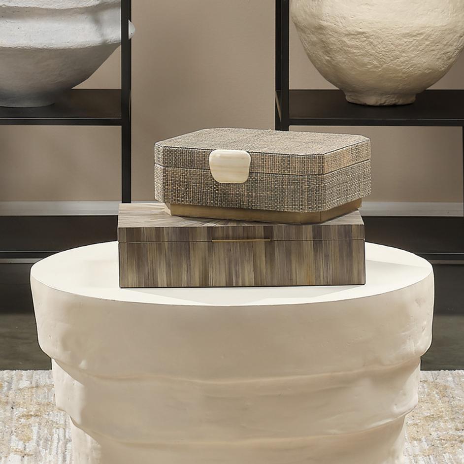 Palm Marquetry Decorative Box by Jamie Young