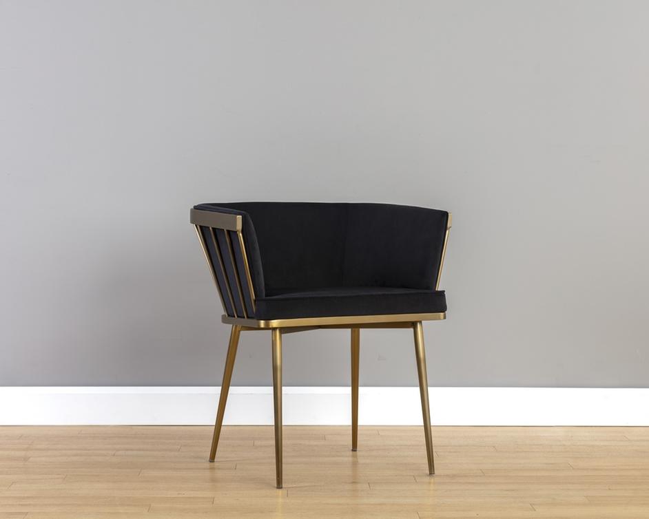 Caily Dining Armchair - Abbington Black by Sunpan