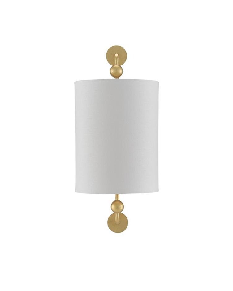 Tavey Gold Wall Sconce In Contemporary Gold Leaf by Currey & Company