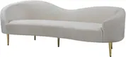 Bradford Sofa In Cream Velvet by Meridian Furniture