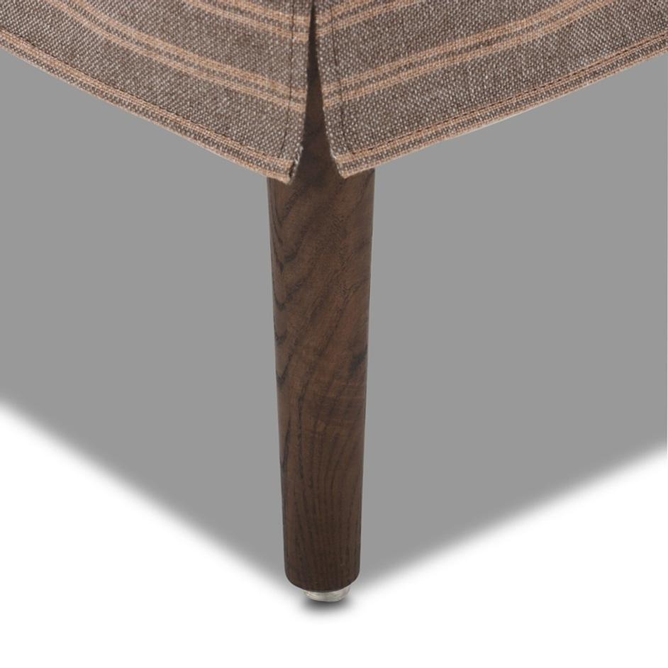 Cole Small Ottoman In Rodin Bark And Terra Brown Ash by Four Hands