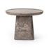 Zane End Table - Warm Grey Marble by Four Hands