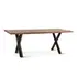 Brisbane 80" Sheesham Wood and Iron Dining Table, Natural by Home Trends & Design