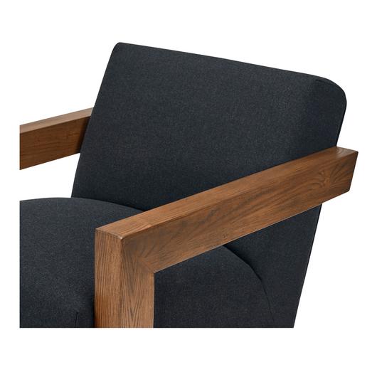 Garnet Lounge Chair Charcoal Wool Blend by Moes Home