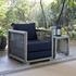 Harman Rattan Outdoor Patio Armchair In Gray Navy by Modway Furniture