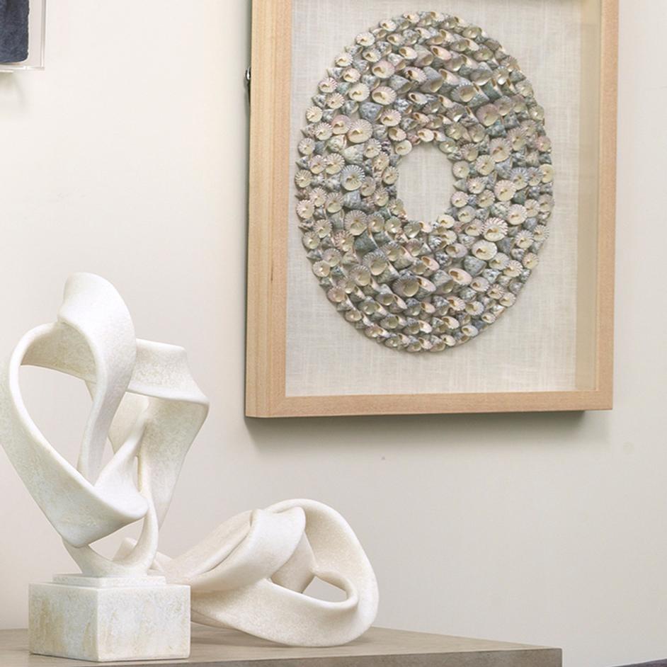 Bora Bora Framed Wall Art, Taupe Snail Shell by Jamie Young