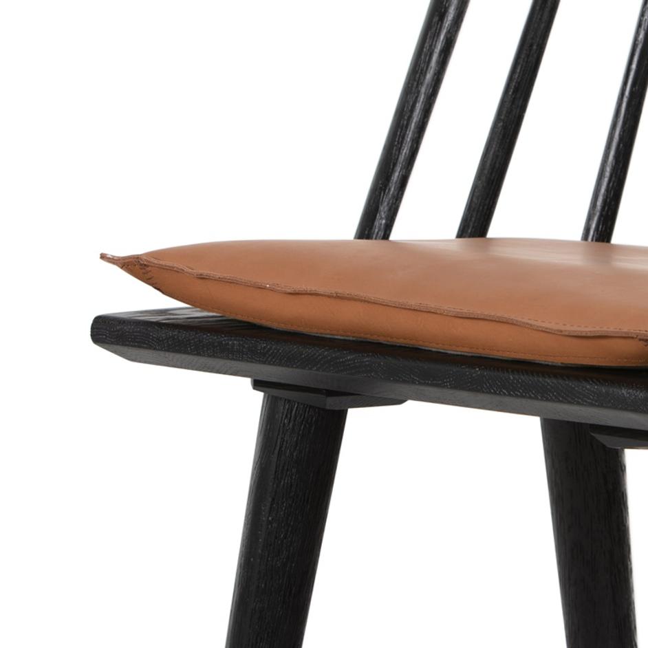 Lewis Windsor Stool W Cushion In Bl In Counter by FOUR HANDS