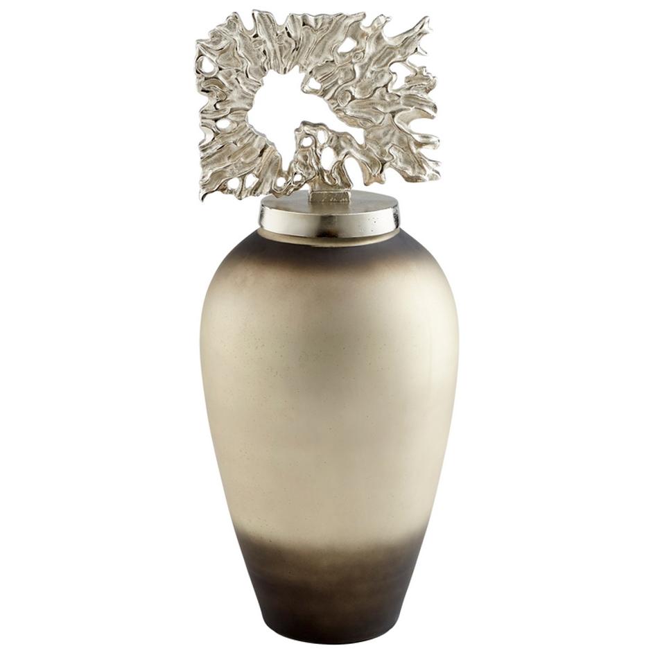 Windows Sculpture In Smokey Quartz And Nickel by Cyan Design