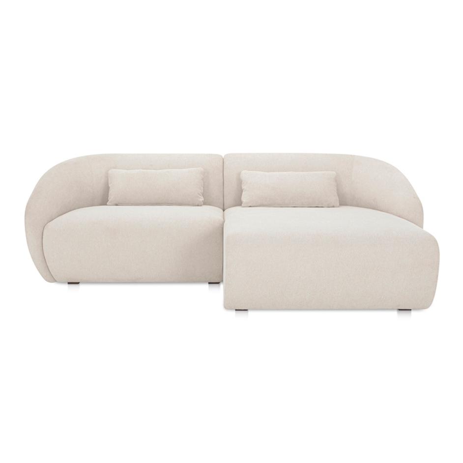 Amelia Nook Modular Right Sectional Warm White by Moes Home
