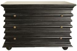 Ascona Small Chest, Hand Rubbed Black by Noir Furniture