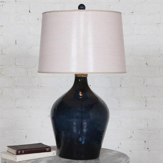 Lamone Blue Glass Lamp by Uttermost