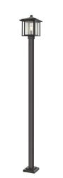 Aspen 1 Light Outdoor Post Mounted Fixture in Oil Rubbed Bronze Finish by Z-Lite