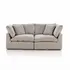 Stevie 2 Pc Sectional Sofa In Dstn Flannel by FOUR HANDS
