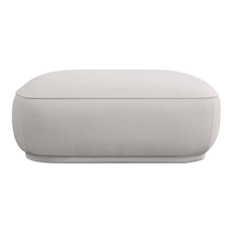 Marion Square Ottoman White by Moes Home
