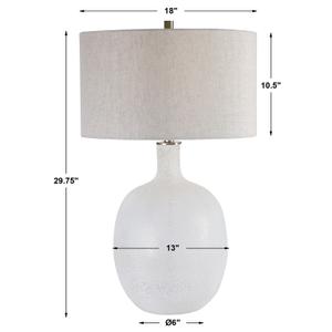 Whiteout Mottled Glass Table Lamp by Uttermost