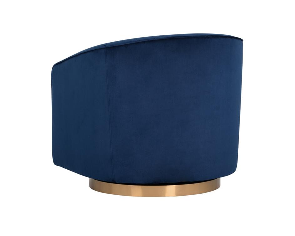 Hazel Swivel Chair - Navy Blue Sky by Sunpan
