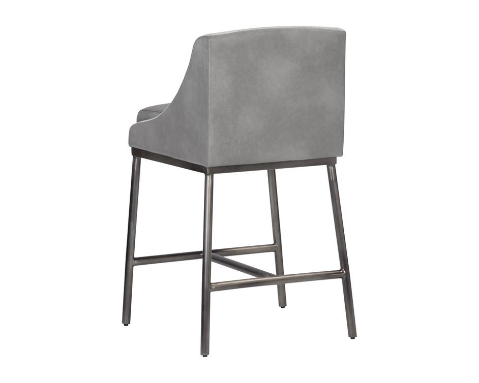 Dalary Counter Stool - Bravo Metal / Polo Club Stone by Sunpan