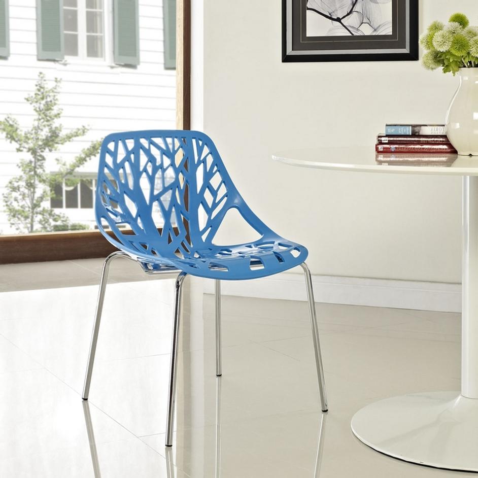 Rylie Dining Side Chair In Blue by Modway Furniture