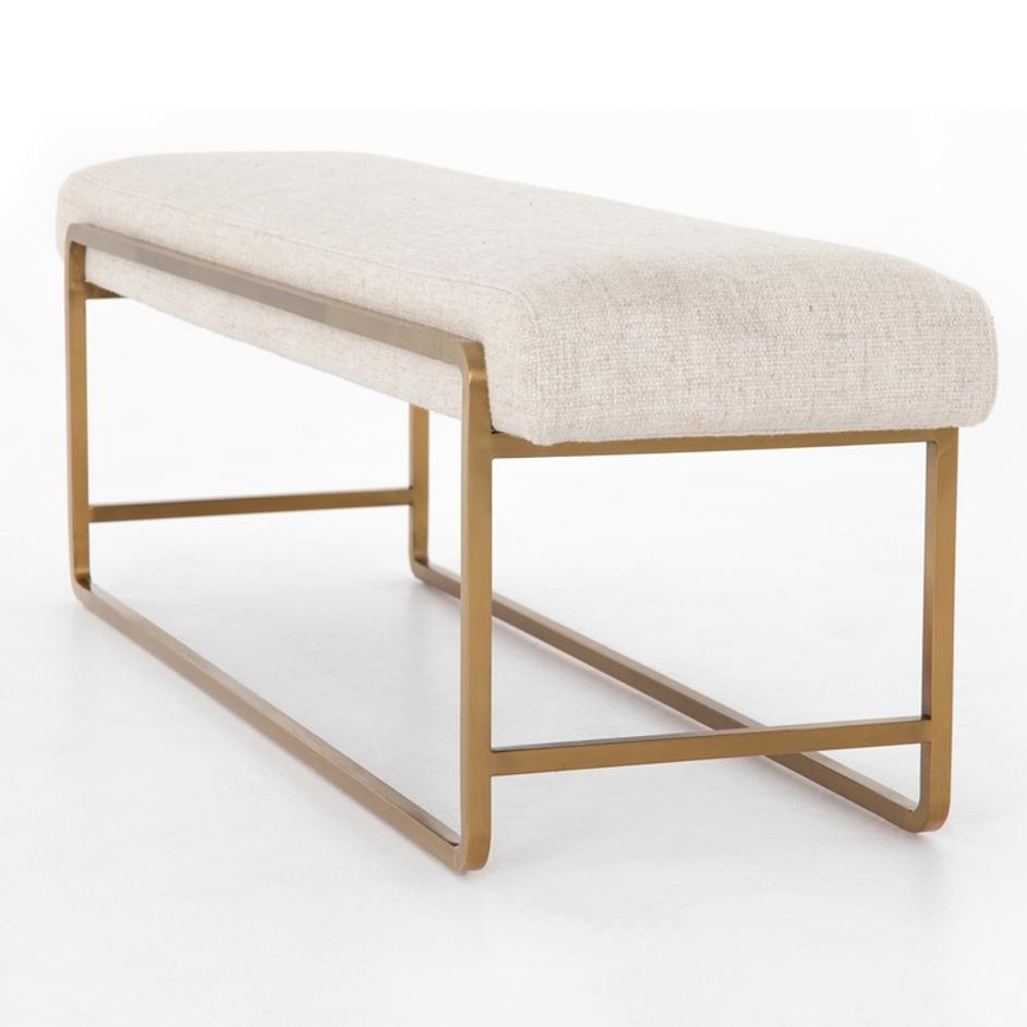 Sled Bench in Thames Cream by FOUR HANDS