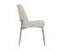 ZEKE DINING CHAIR - ANTIQUE BRASS - BERGEN IVORY by Sunpan