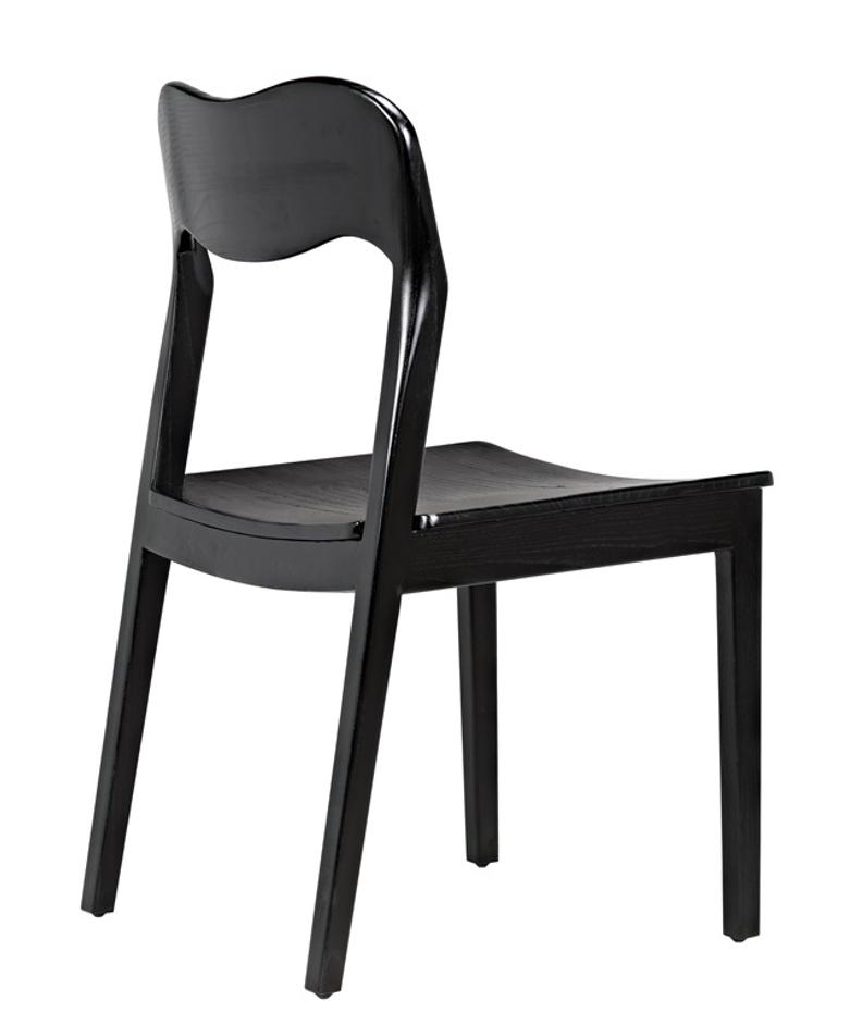 Weller Sungkai/Mindi Chair in Charcoal Black by Noir Furniture