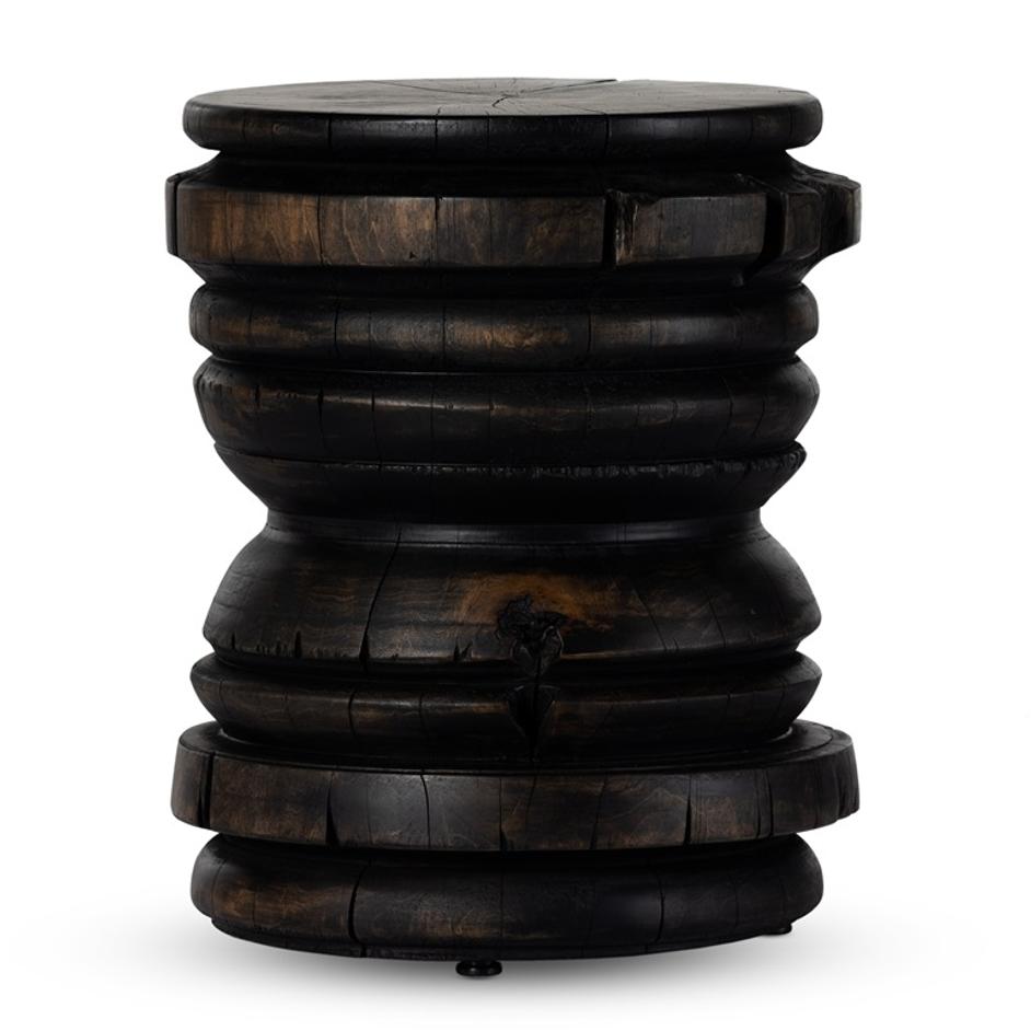 Judah End Table In Rubbed Black by FOUR HANDS