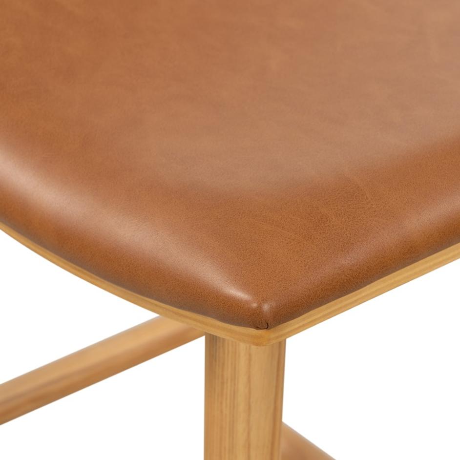 Union Saddle Stool In Smoked Naturl In Counter by FOUR HANDS