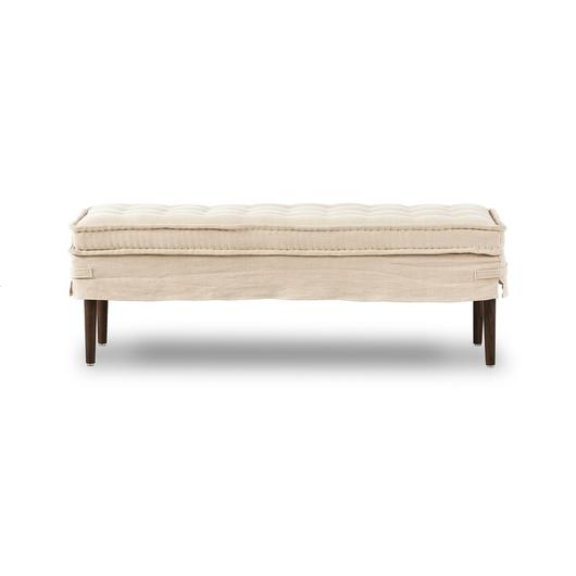 Cole Accent Bench In Broadway Dune And Terra Brown Ash by Four Hands