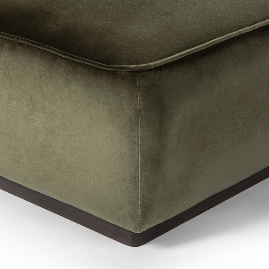 Sinclair Square Ottoman-36" In Surrey Olive-Sienna Brown by Four Hands