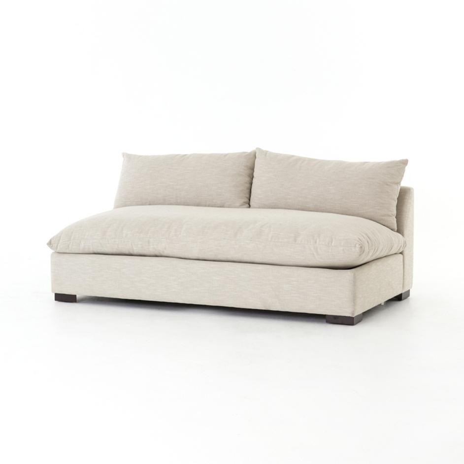Grant Armless Sofa-Oatmeal by FOUR HANDS