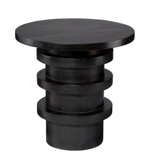 Revolve Wood Side Table, Charcoal by Jamie Young