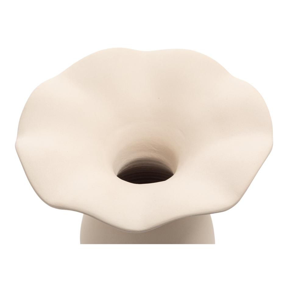 Ruffle 16In Decorative Vessel Ecru by Moes Home