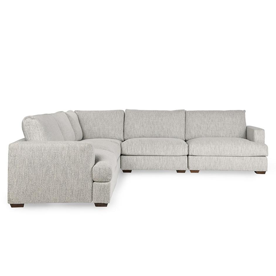 Ludwig Upholstered 5pc Sectional Ivory by Classic Home