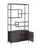 Stamos Bookcase - Black - Charcoal Grey by Sunpan
