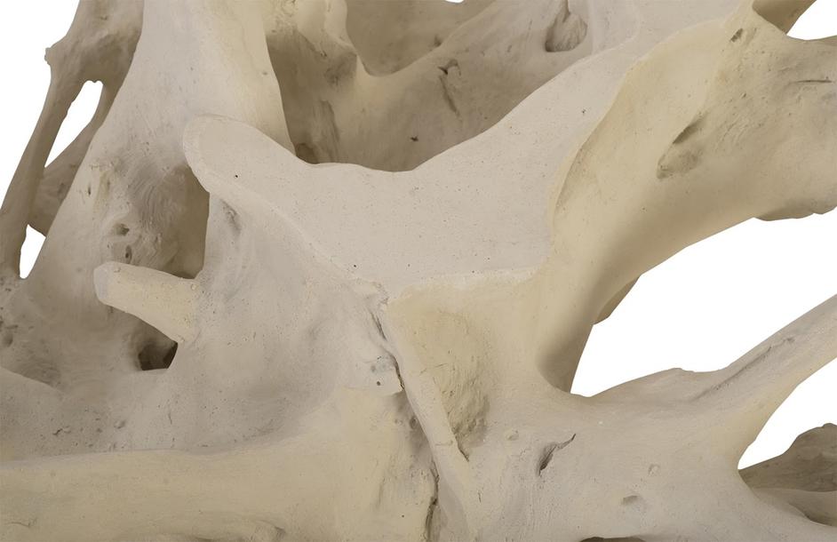 Cast Root Coffee Table, White Stone, With Glass by PHILLIPS COLLECTION